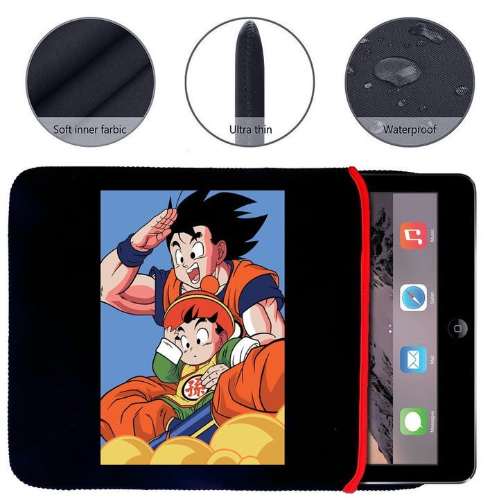 Printed Neoprene Reversible Laptop & Tablet Sleeve - Anime Dragon Ball DS02