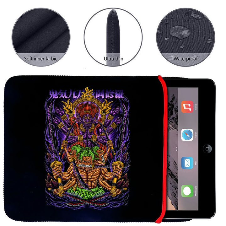 Printed Neoprene Reversible Laptop & Tablet Sleeve - Anime Legendary DS26