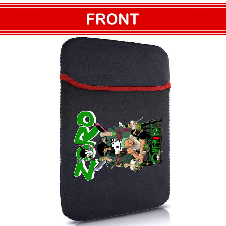 Printed Neoprene Reversible Laptop & Tablet Sleeve - One Piece Zoro DS2