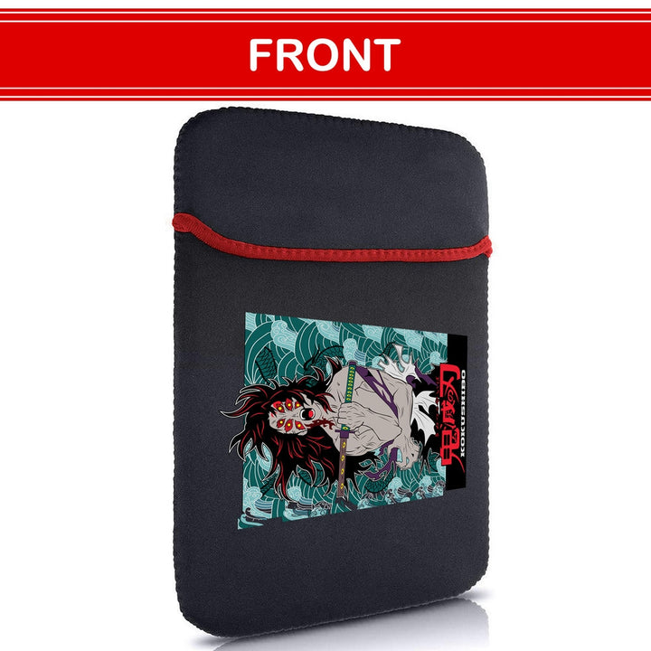 Printed Neoprene Reversible Laptop & Tablet Sleeve - Anime Demon Slayer Kimetsu No Yaiba DS15