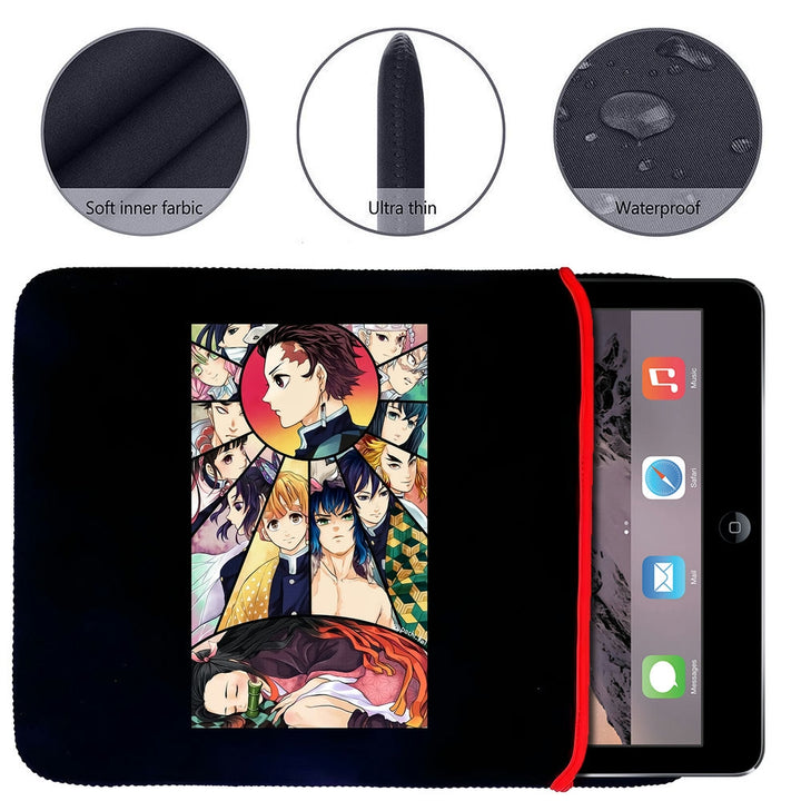 Printed Neoprene Reversible Laptop & Tablet Sleeve - Anime Legendary DS10