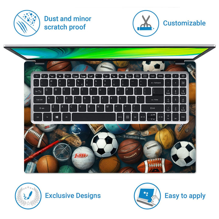 Laptop Skin - Sports Background