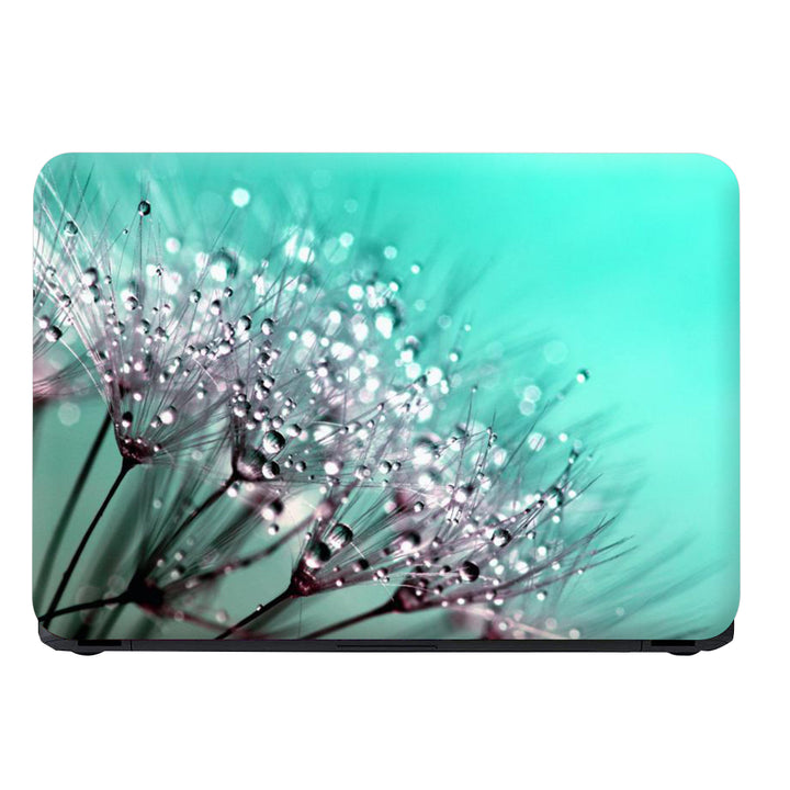 Laptop Skin - Water Drops Green