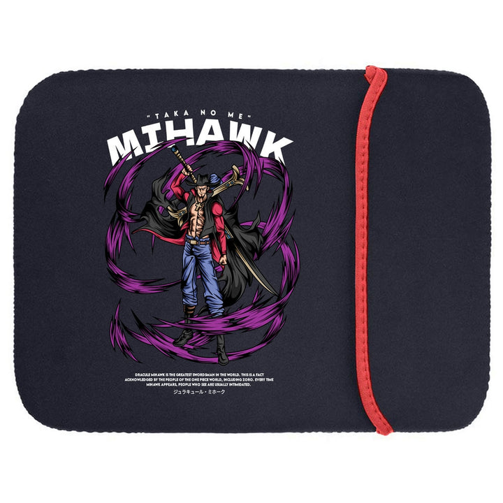 Printed Neoprene Reversible Laptop & Tablet Sleeve - One Piece Mihawk DS1