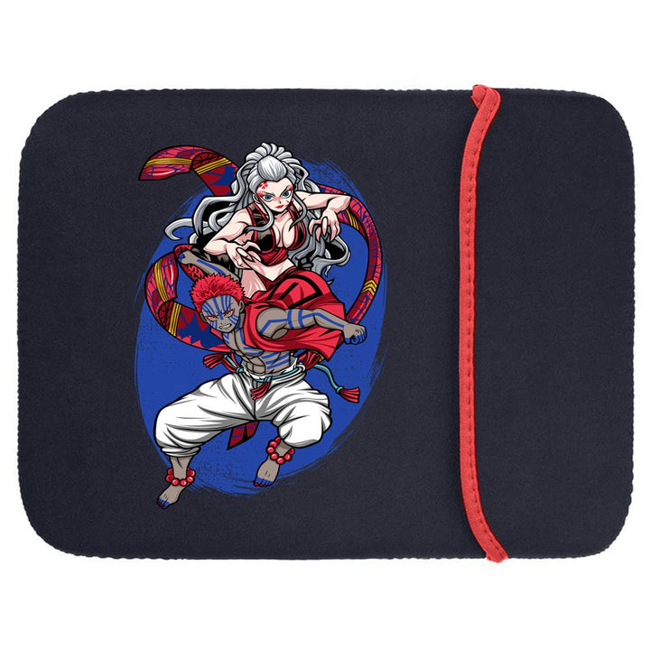 Printed Neoprene Reversible Laptop & Tablet Sleeve - Anime Action DS1