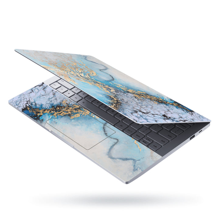 Laptop Skin - Cyan Golden Ocean View