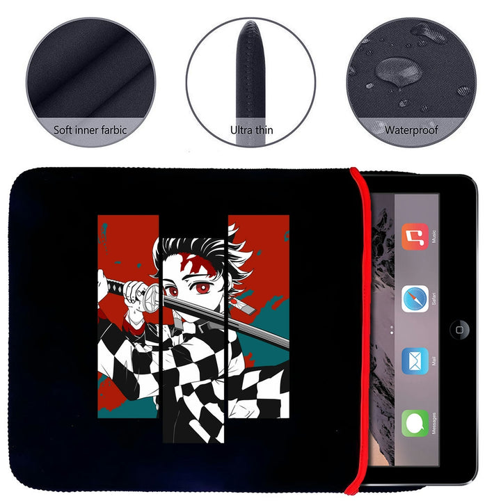 Printed Neoprene Reversible Laptop & Tablet Sleeve - Anime Demon Slayer Kimetsu No Yaiba DS13