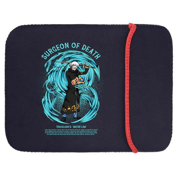 Printed Neoprene Reversible Laptop & Tablet Sleeve - One Piece Law DS1