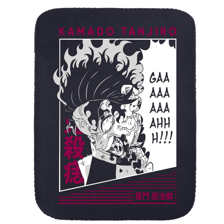 Printed Neoprene Reversible Laptop & Tablet Sleeve - Anime Tanjiro DS2