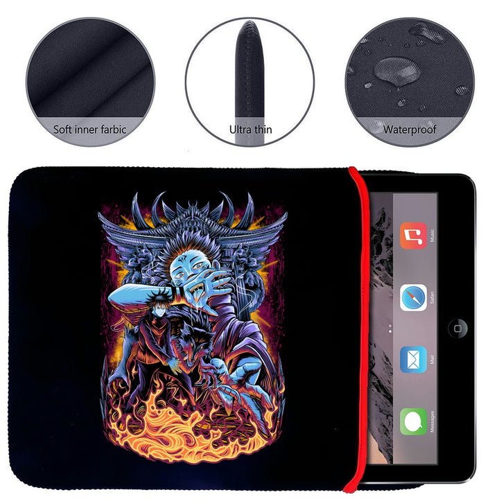 Printed Neoprene Reversible Laptop & Tablet Sleeve - Anime Sakuna Png