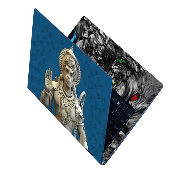 Laptop Skin - Lord Hanuman 3D White Shri Ram