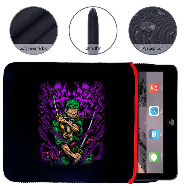 Printed Neoprene Reversible Laptop & Tablet Sleeve - Anime Legendary DS73