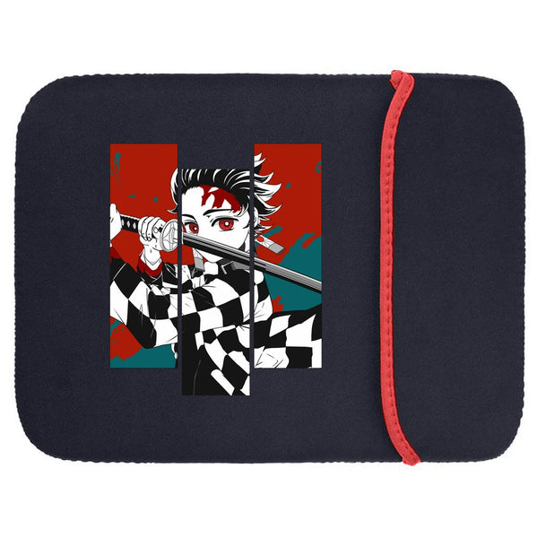 Printed Neoprene Reversible Laptop & Tablet Sleeve - Anime Demon Slayer Kimetsu No Yaiba DS13