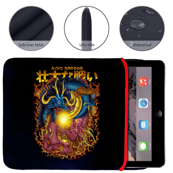 Printed Neoprene Reversible Laptop & Tablet Sleeve - Anime Legendary DS24