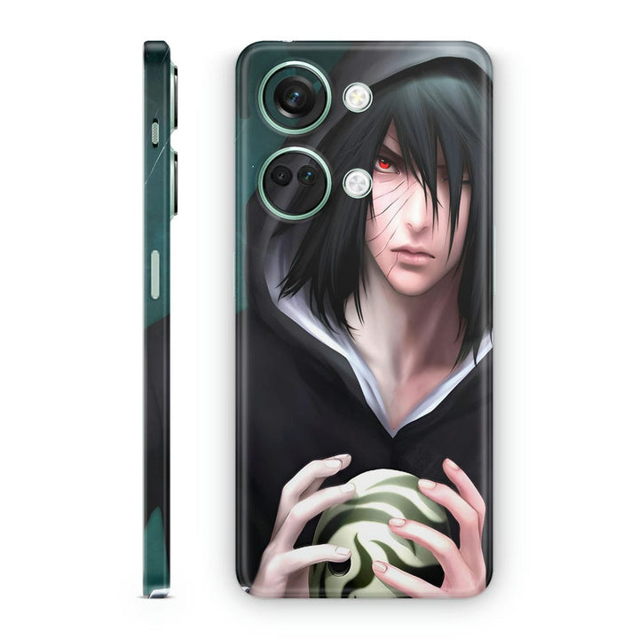 Mobile Skin Wrap - Anime Character Wearing Black Hoodie