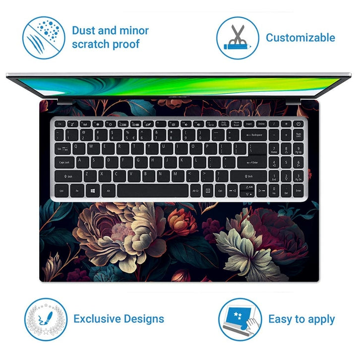 Laptop Skin - 3D Embossed Floral