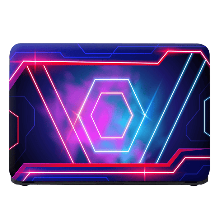 Laptop Skin - Abstract Neon Lights Background Design