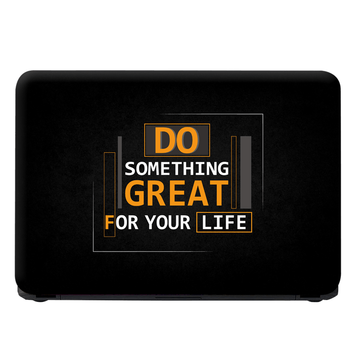 Laptop Skin - Do Something Great on Black