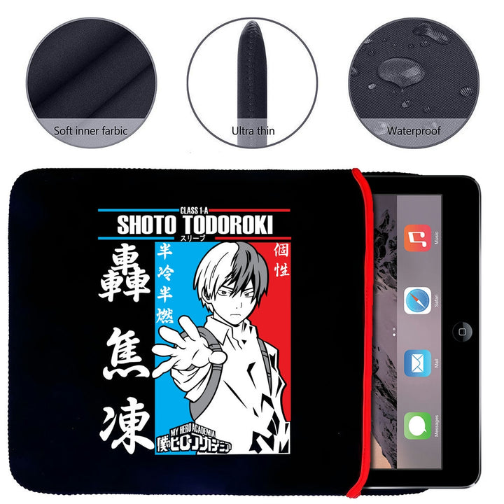 Printed Neoprene Reversible Laptop & Tablet Sleeve - Anime My Hero Academia DS09