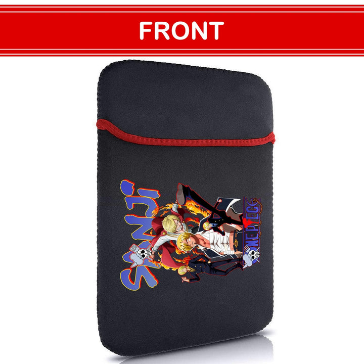 Printed Neoprene Reversible Laptop & Tablet Sleeve - One Piece Sanji DS2