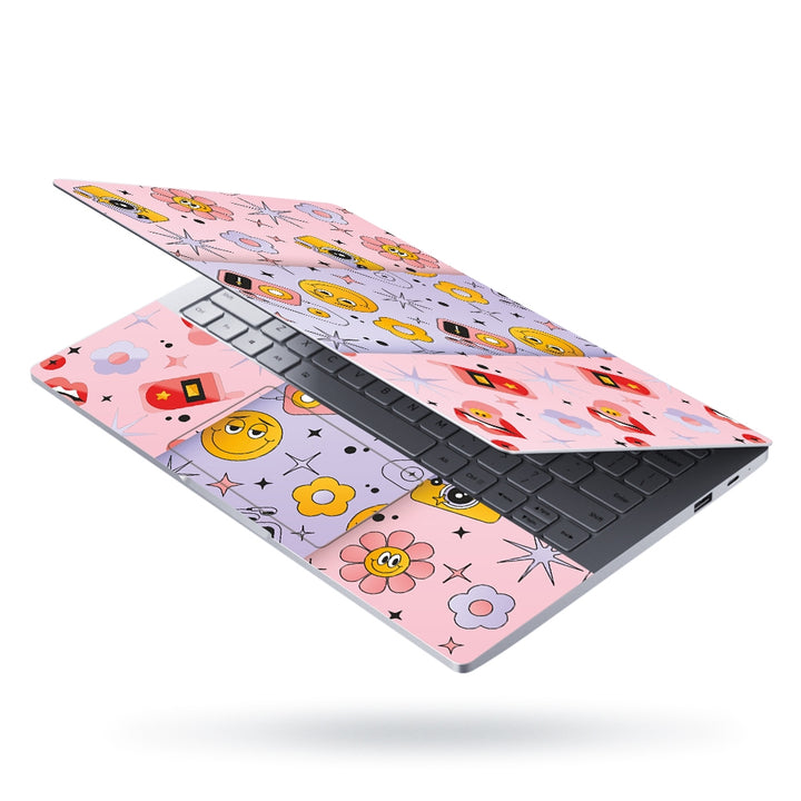 Laptop Skin - Tounge Faces Flower