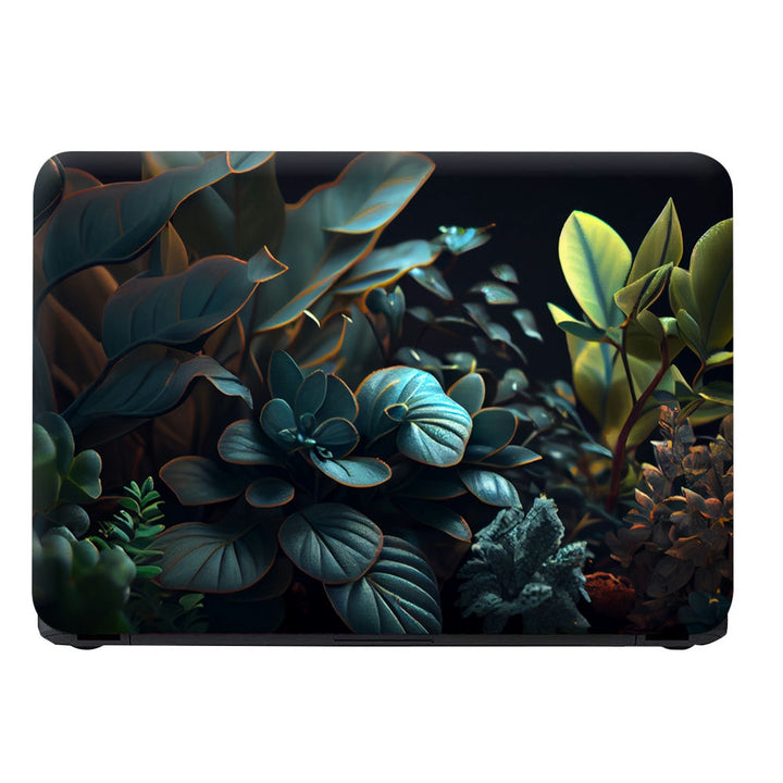 Laptop Skin - Dark Green 3D Petals