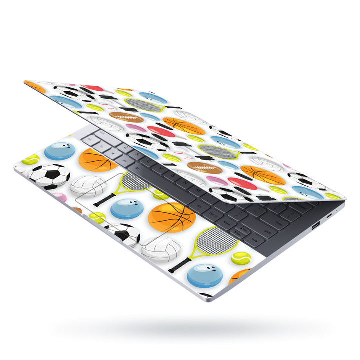 Laptop Skin - Sports Symbols on White