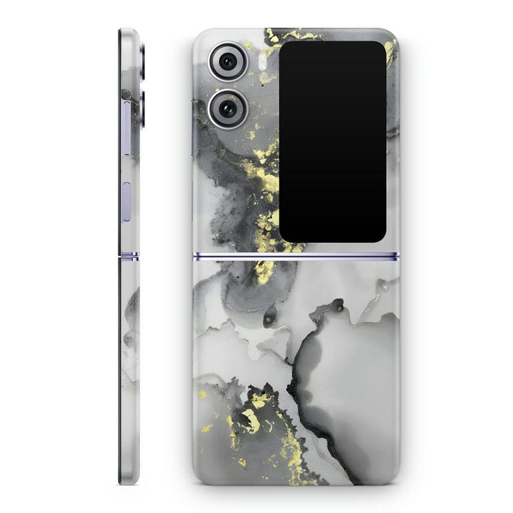 Mobile Skin Wrap - Golden Highlighter Black Shaded Marble