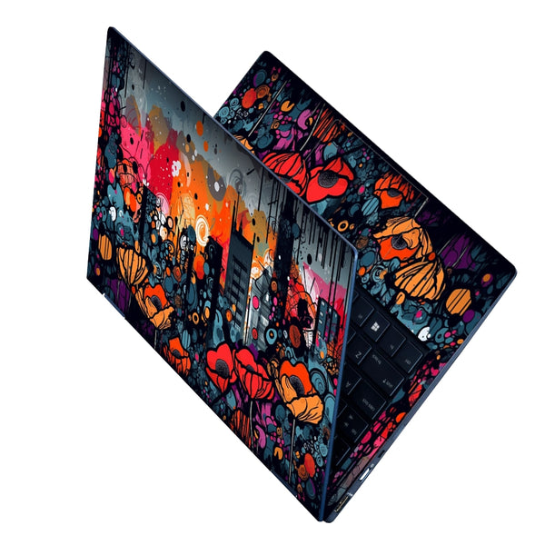 Laptop Skin - Colorful Painting Cityscape