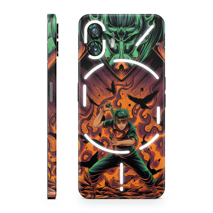 Mobile Skin Wrap - Anime Shisui Green Brown Design