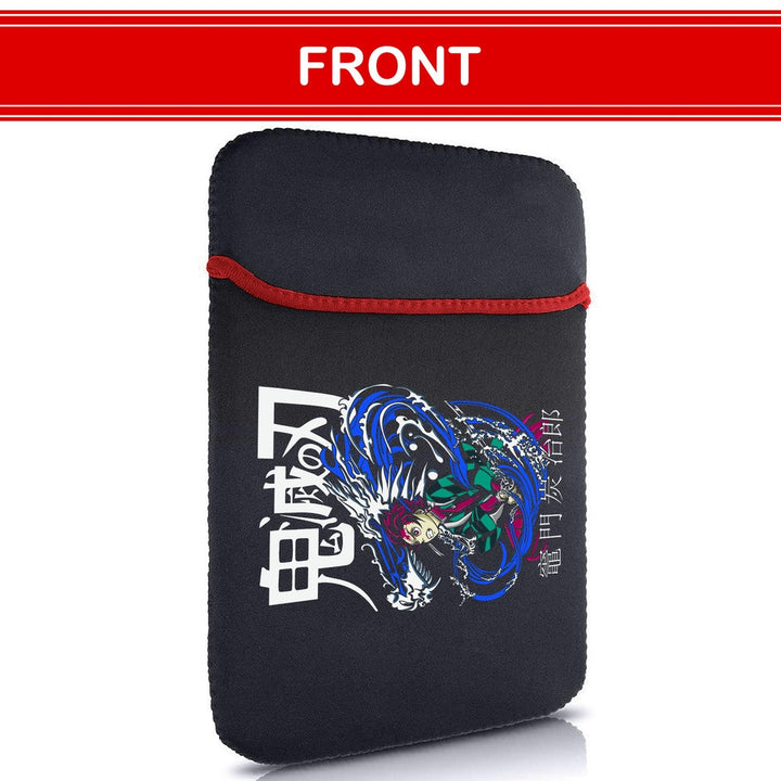 Printed Neoprene Reversible Laptop & Tablet Sleeve - Anime Tanjiro Postura