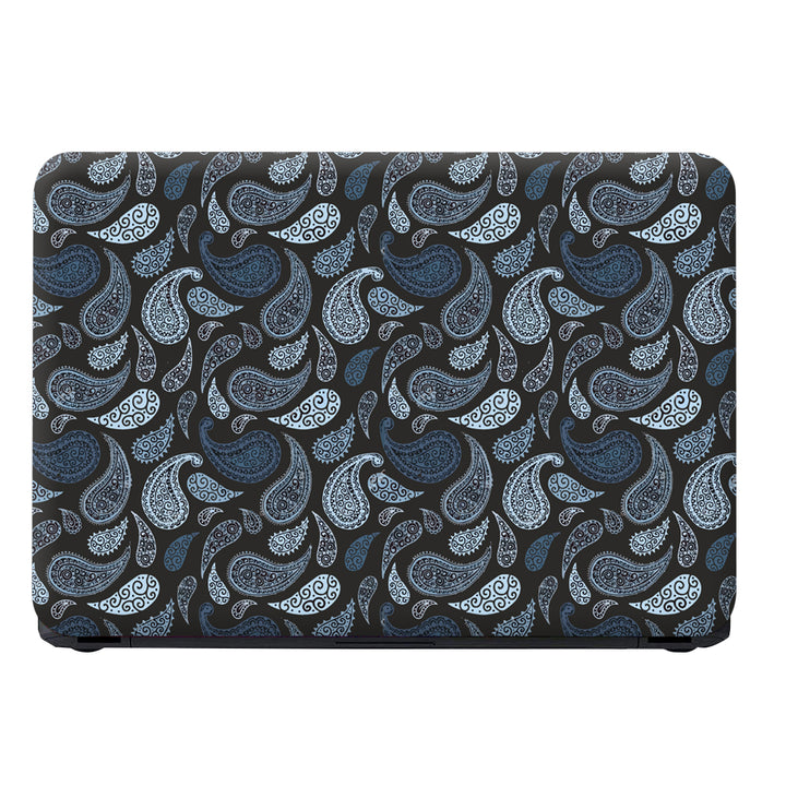 Laptop Skin - Black Grey Spiral on Black