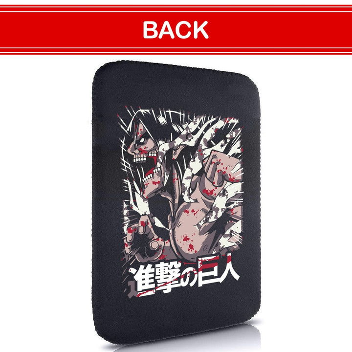 Printed Neoprene Reversible Laptop & Tablet Sleeve - Anime Attack on Titan DS14