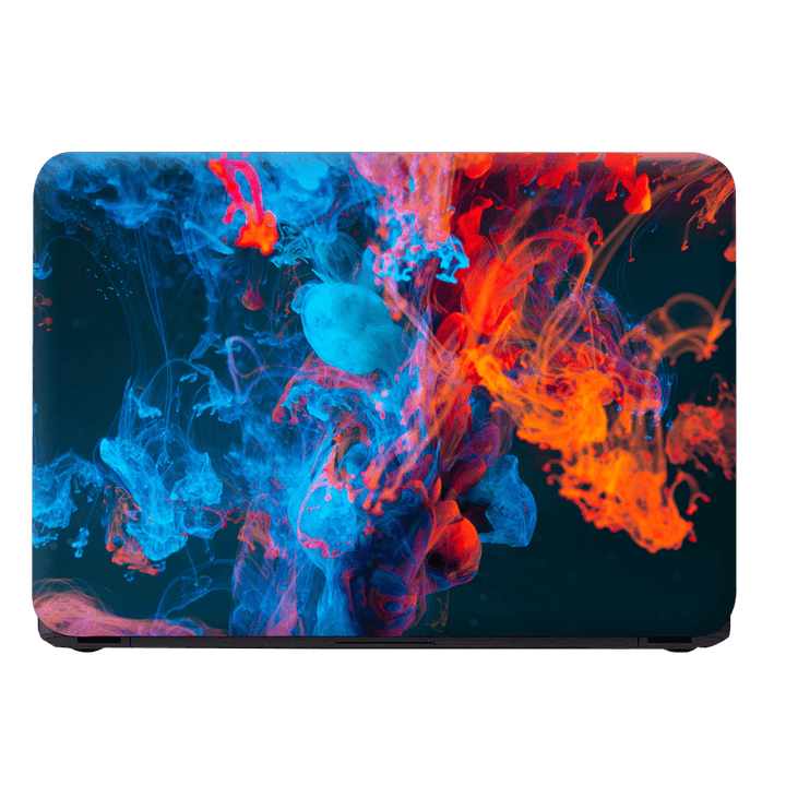 Laptop Skin - High Quality Blue Orange Smoke