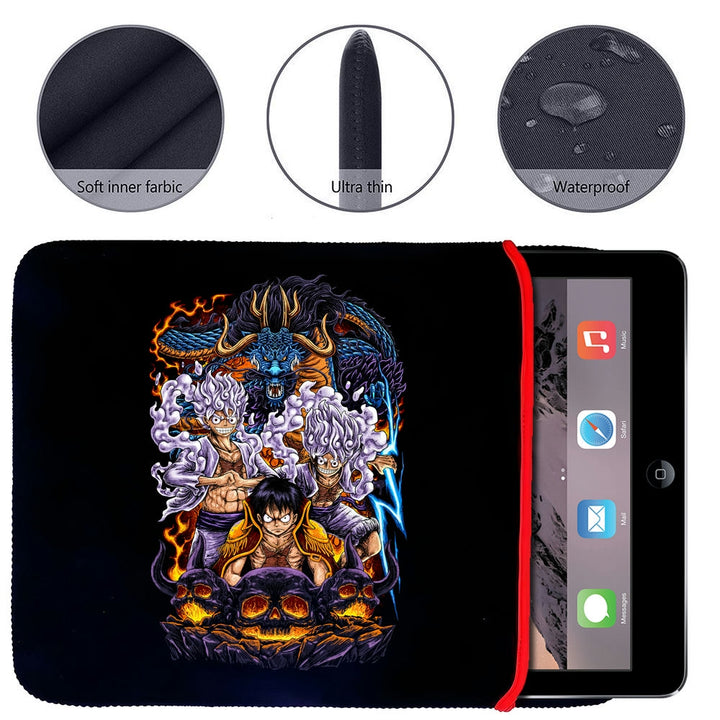 Printed Neoprene Reversible Laptop & Tablet Sleeve - Anime Legendary DS28