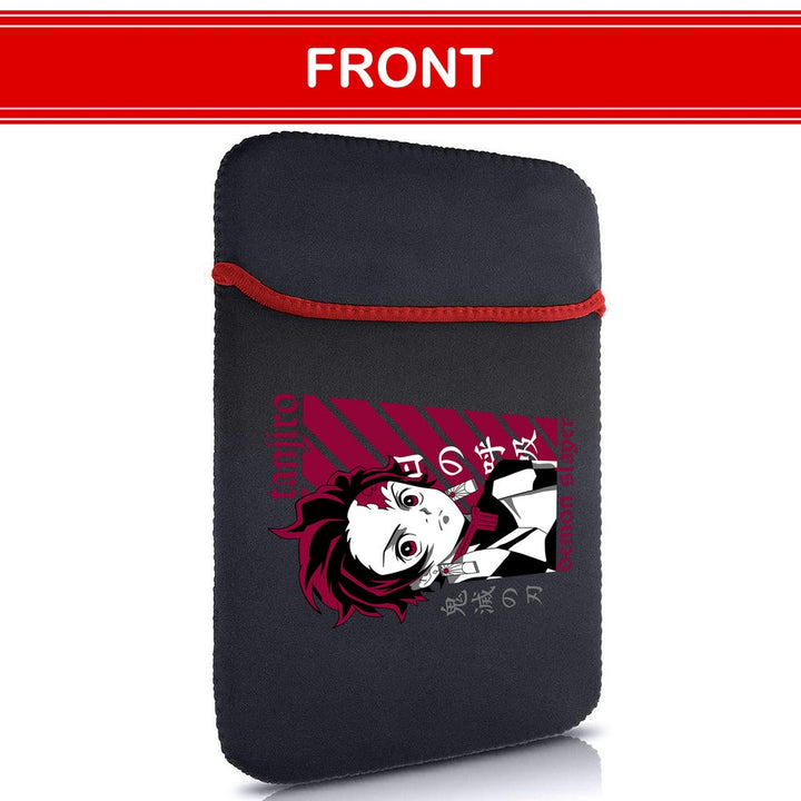 Printed Neoprene Reversible Laptop & Tablet Sleeve - Anime Demon Slayer Kimetsu No Yaiba DS03