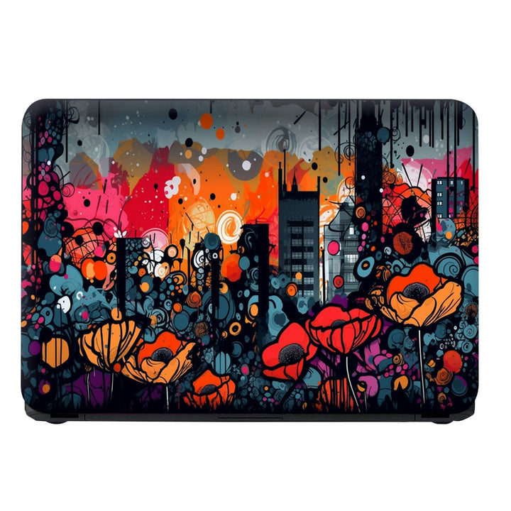 Laptop Skin - Colorful Painting Cityscape