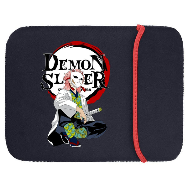 Printed Neoprene Reversible Laptop & Tablet Sleeve - Anime Demon Slayer Kimetsu No Yaiba DS08