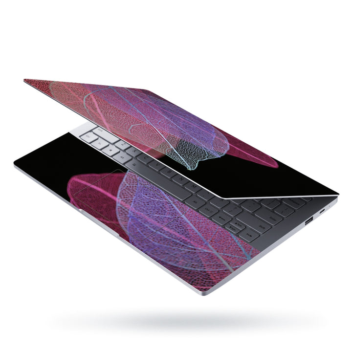 Laptop Skin - Leaf Multicolored Set on a Black Background