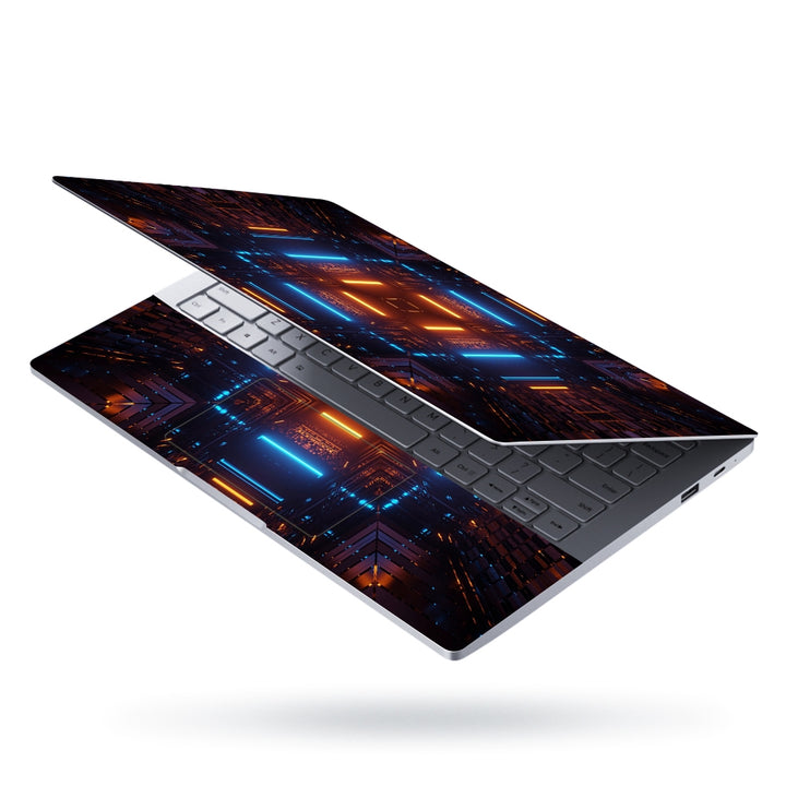 Laptop Skin - Cosmic Background With Colorful Laser Lights