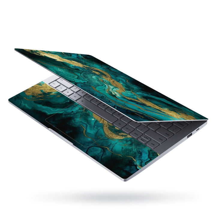 Laptop Skin - Decorative Mramor Blue Golden