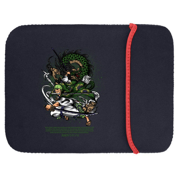 Printed Neoprene Reversible Laptop & Tablet Sleeve - One Piece Zoro DS1