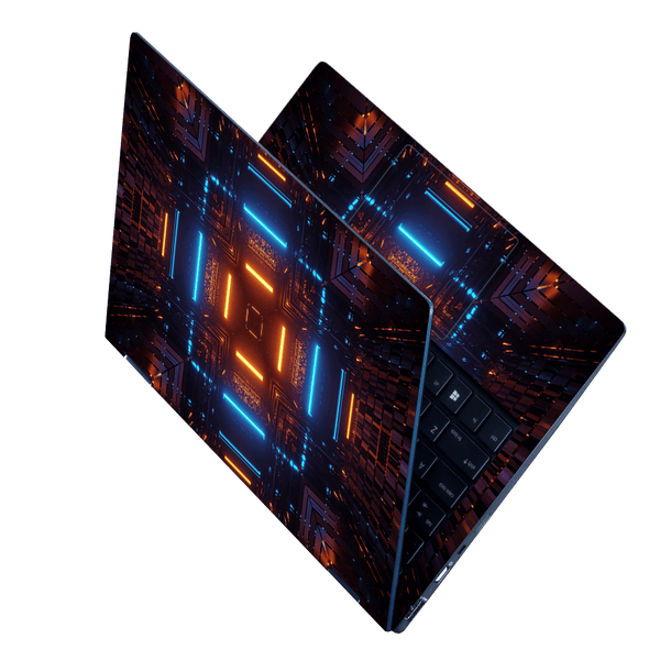 Laptop Skin - Cosmic Background With Colorful Laser Lights