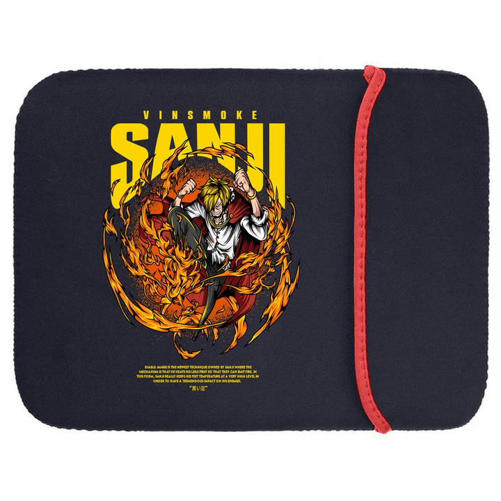 Printed Neoprene Reversible Laptop & Tablet Sleeve - One Piece Sanji DS1