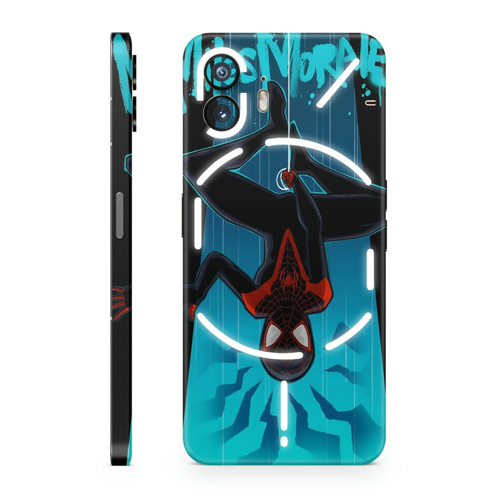 Mobile Skin Wrap - Miles Morales Blue Black Shaded