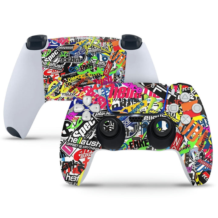 PS5 Controller Skin - Sticker Bomb Playseat