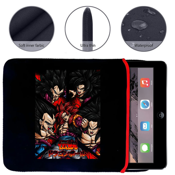 Printed Neoprene Reversible Laptop & Tablet Sleeve - Anime Legendary DS84