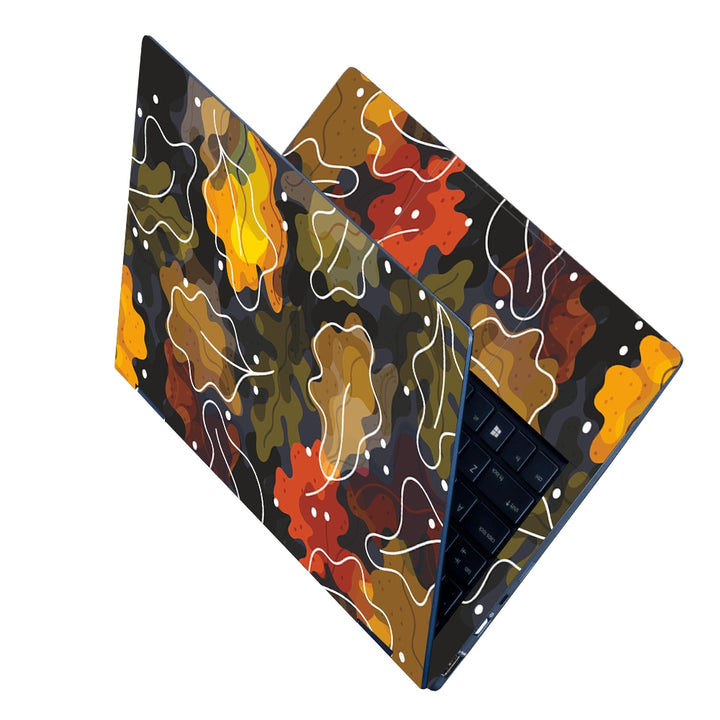 Laptop Skin - Colorful Hand Drawn Leaves