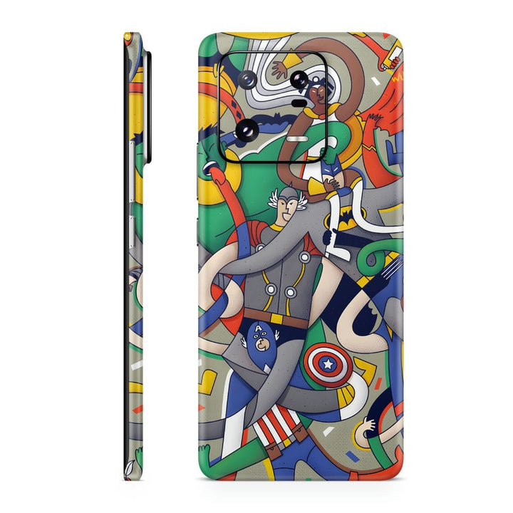 Mobile Skin Wrap - Avengers Cartoon