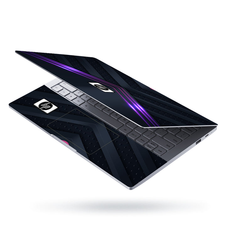 Laptop Skin - HP Purple Glow Lines